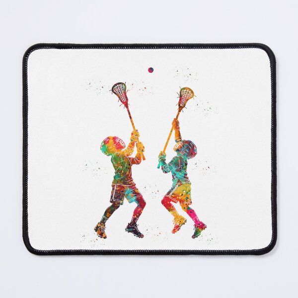 Item preview, Little Boy Lacrosse Players Watercolor Art designed and sold by Liededrom..