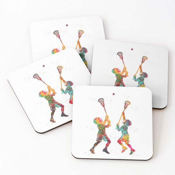 Item preview, Little Boy Lacrosse Players Watercolor Art designed and sold by Liededrom..