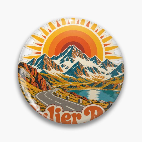 Item preview, Julier Pass Switzerland Travel Souvenir - Retro Illustration designed and sold by VisualArtsOasis.