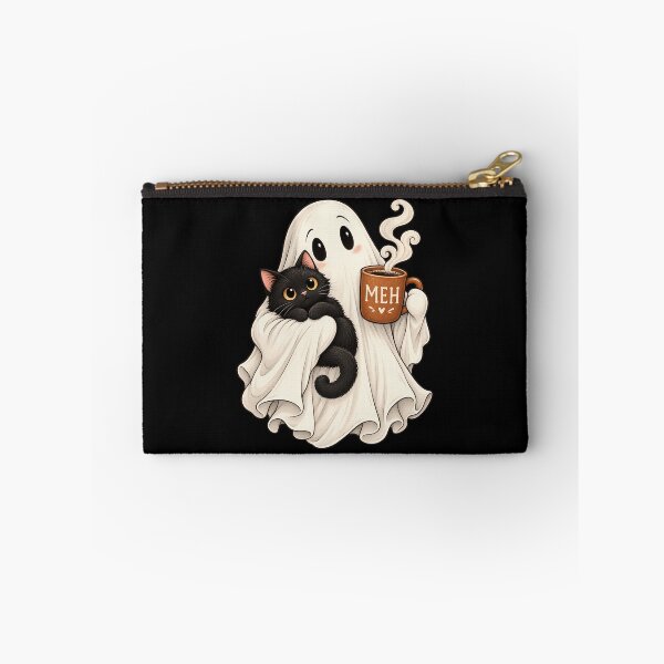 Item preview, Charming Ghost Holding Black Kitten MEH Coffee Mug Autumn designed and sold by adiencarteras.