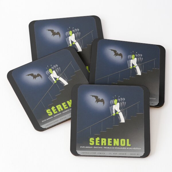 Item preview, Vintage French Sérénol Pharmaceutical – Retro Anxiety and Night Fear Art designed and sold by PharmaOriginals.