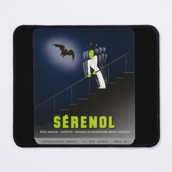 Item preview, Vintage French Sérénol Pharmaceutical – Retro Anxiety and Night Fear Art designed and sold by PharmaOriginals.