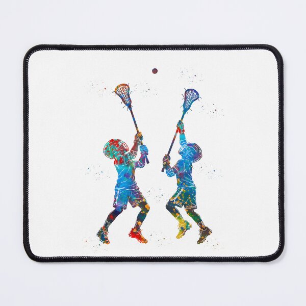Item preview, Little Boy Lacrosse Players Watercolor Art designed and sold by Liededrom..