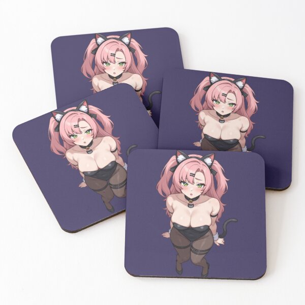 Item preview, Cute Anime Catgirl in Black Leotard Spooky Halloween Art designed and sold by Jimakmo.