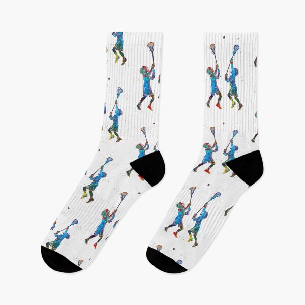 Item preview, Little Boy Lacrosse Players Watercolor Art designed and sold by Liededrom..
