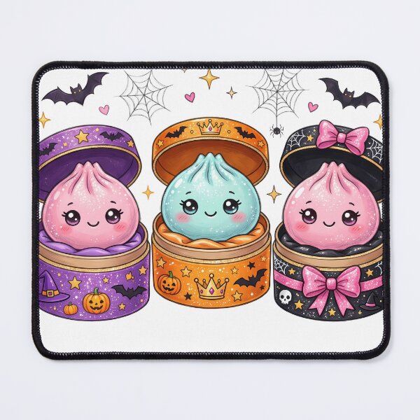 Item preview, Halloween Dumpling Squishies in Sparkly Mystery Boxes Pink Purple Blue Kawaii designed and sold by Uniquememorable.