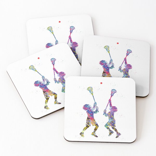 Item preview, Little Boy Lacrosse Players Watercolor Art designed and sold by Liededrom..