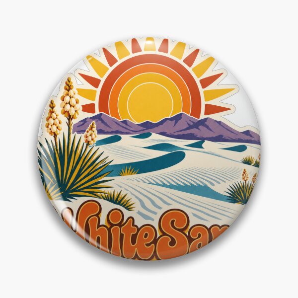 Item preview, White Sands New Mexico Travel Souvenir - Retro Illustration designed and sold by VisualArtsOasis.