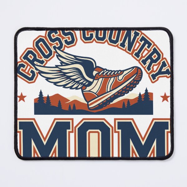 Item preview, Cross Country Mom Winged Running Shoe Varsity Trail designed and sold by Makelya.