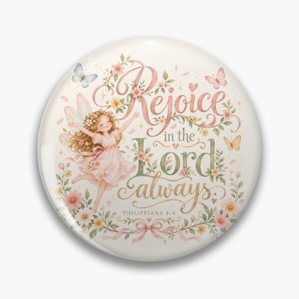 Artikelvorschau, Rejoice in the Lord Always – Christian Fairy Floral Bible Verse Art entworfen und verkauft von looplandger.