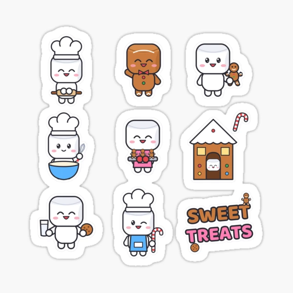 Pip's Gingerbread Bakery - Cute Christmas Cookie Sticker Pack — Sticker by BiMood