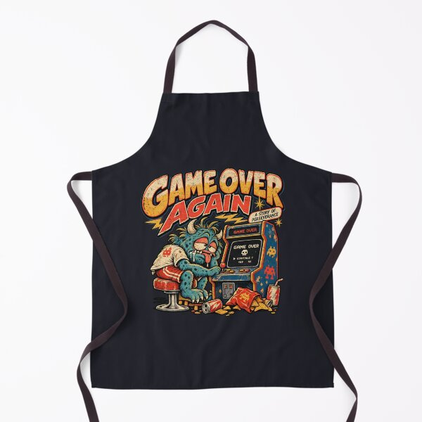 Item preview, Game Over Again – Retro Arcade Gamer Monster designed and sold by AwesomeBeyondLimits.