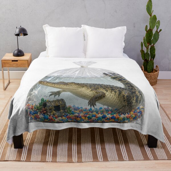 Item preview, Crocodile In A Pet Store Fish Bag designed and sold by The Mellonaire.