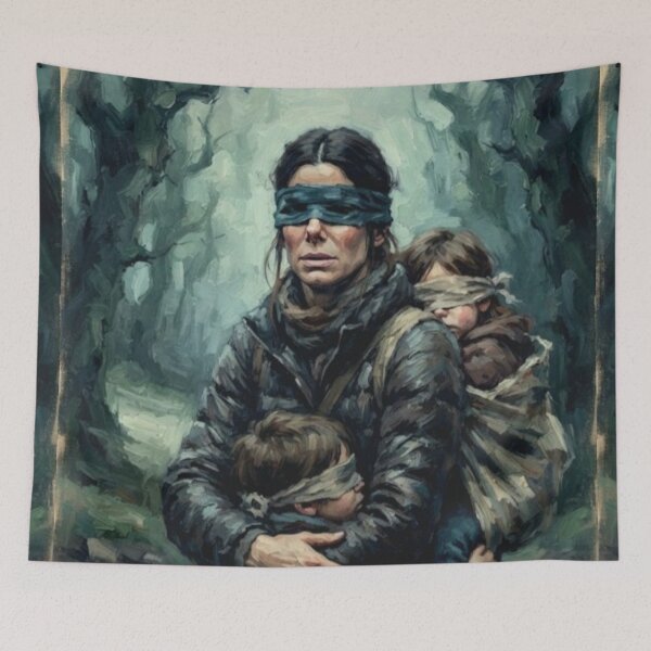 Item preview, Bird Box Sci-Fi Horror Fine Art Tribute designed and sold by Art's Diner.