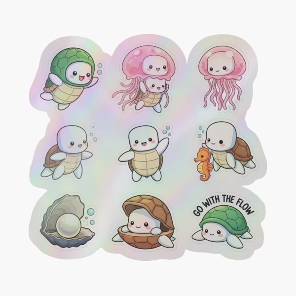 Pip the Sea Turtle - Cute Ocean Life Sticker Pack — Sticker by BiMood
