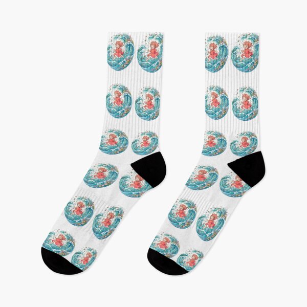 Item preview, Ponyo cabalgando las olas del océano designed and sold by COFFEEWITHARTS.