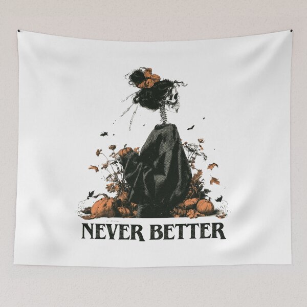 Item preview, Never Better Messy Bun Skeleton Halloween – Sarcastic Woman Coffee Spooky Season designed and sold by DyzioSupply.