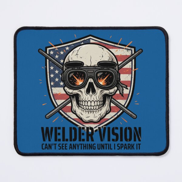 Item preview, Welder Vision Skull USA Flag Funny Welding Gift for Welder Dad designed and sold by TIGMAW.