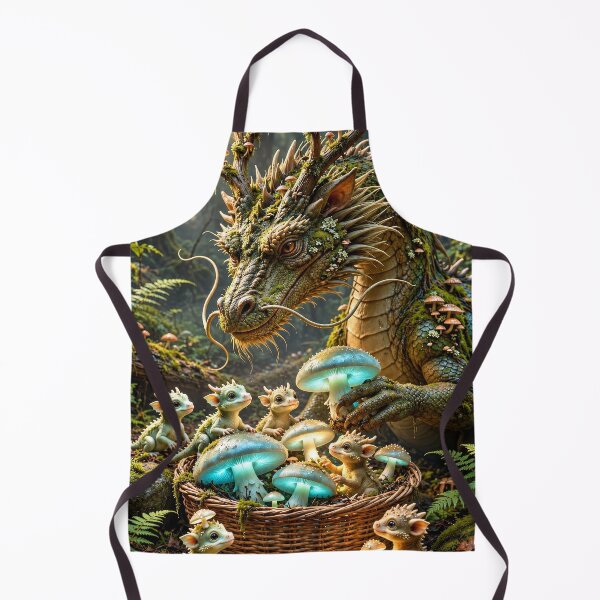 Item preview, Enchanted Forest Dragon Family with Baby Wyrms – Magical Woodland Fantasy Artwork designed and sold by DrakariArt.