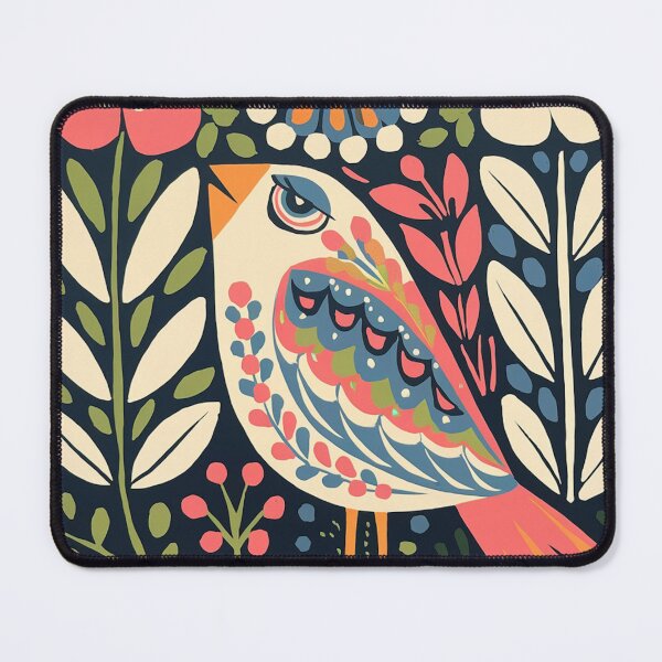 Item preview, Scandinavian Folk Art Bird designed and sold by Filora Atelier | Bird Art.
