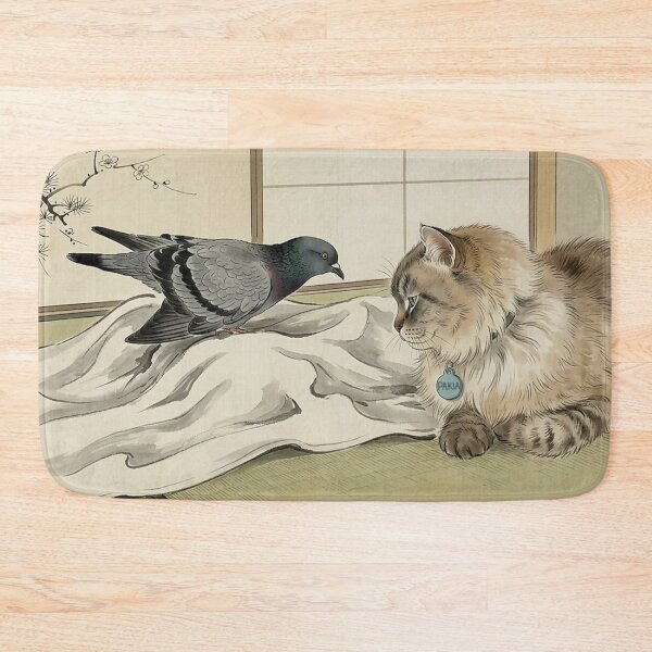 Item preview, Cat, pigeon, animal, love, peace, Japan, coexistence designed and sold by citravisuel.
