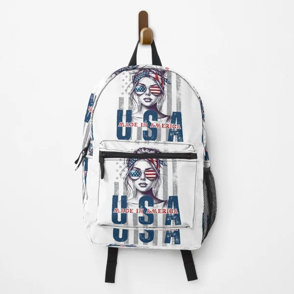 American Girl USA | 4th of July PNG | Patriotic Design — Backpack by BiMood