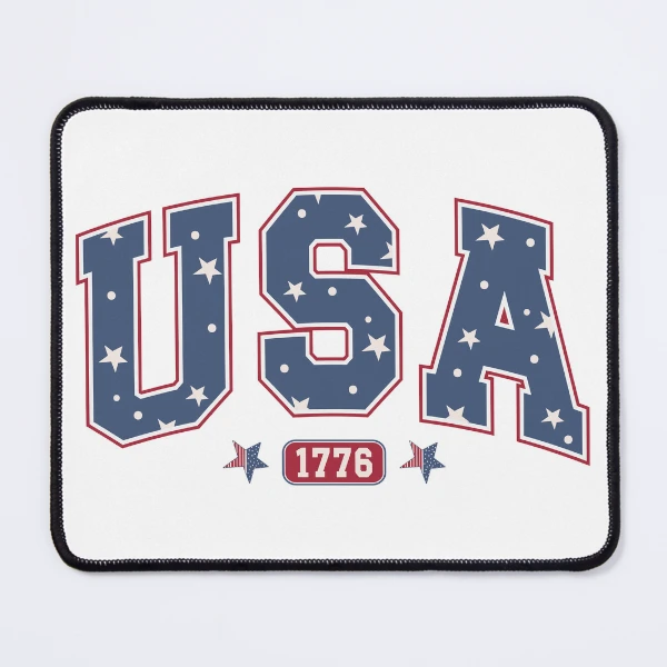 USA 1776 4th of July Vintage Design | Independence Day Commercial Products | Patriotic Apparel & Accessories — Mouse Pad by BiMood