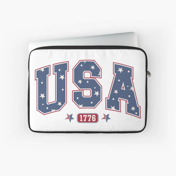 USA 1776 4th of July Vintage Design | Independence Day Commercial Products | Patriotic Apparel & Accessories — Laptop Sleeve by BiMood