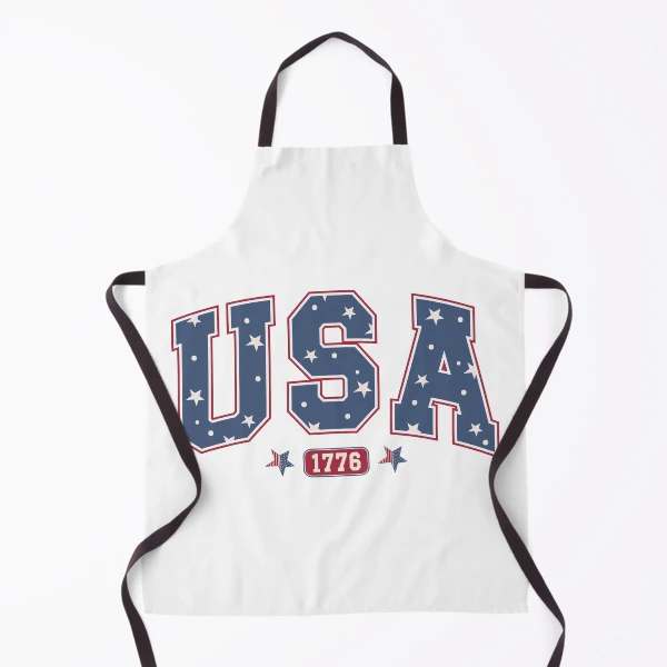 USA 1776 4th of July Vintage Design | Independence Day Commercial Products | Patriotic Apparel & Accessories — Apron by BiMood