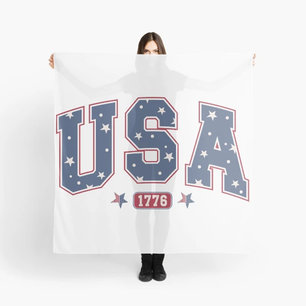 USA 1776 4th of July Vintage Design | Independence Day Commercial Products | Patriotic Apparel & Accessories — Scarf by BiMood
