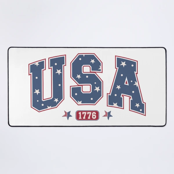 USA 1776 4th of July Vintage Design | Independence Day Commercial Products | Patriotic Apparel & Accessories — Mouse Pad by BiMood