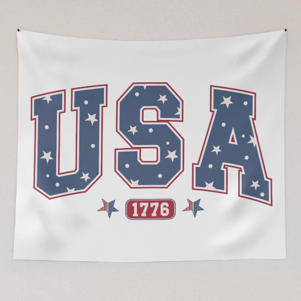 USA 1776 4th of July Vintage Design | Independence Day Commercial Products | Patriotic Apparel & Accessories — Tapestry by BiMood