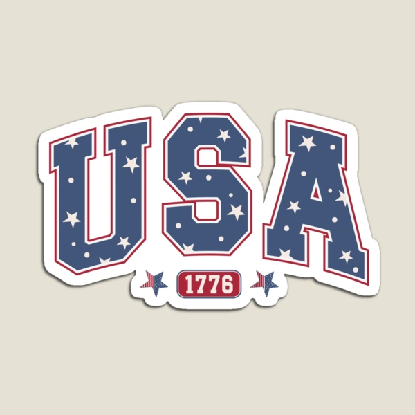USA 1776 4th of July Vintage Design | Independence Day Commercial Products | Patriotic Apparel & Accessories — Magnet by BiMood