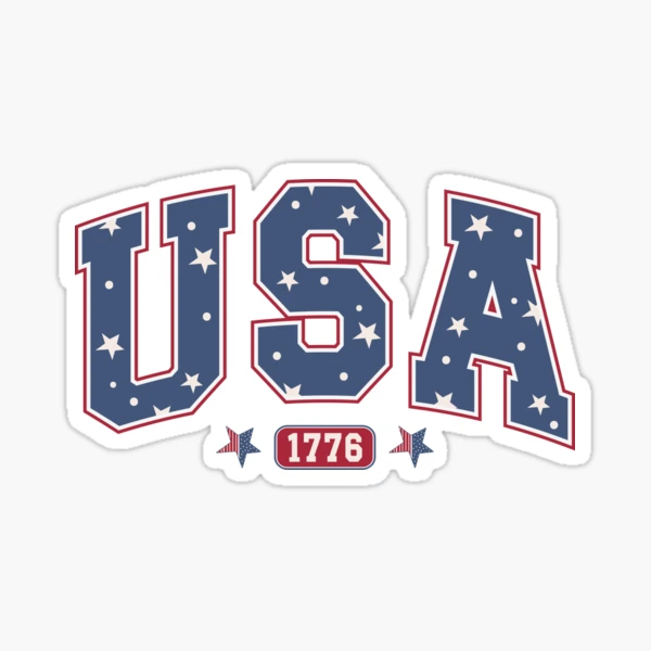 USA 1776 4th of July Vintage Design | Independence Day Commercial Products | Patriotic Apparel & Accessories — Sticker by BiMood