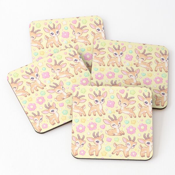 Item preview, Kawaii Gummy Gazelles with Jelly Flowers and Candy Hearts designed and sold by Soft Berry Studio.