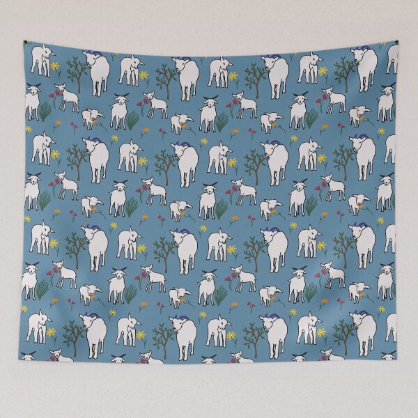 Item preview, Goat blue color pattern as a symbol of 2027 designed and sold by fishcard.