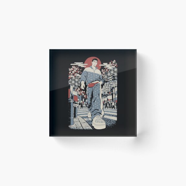 Item preview, ukiyo-e platform skater woodblock street figure retro designed and sold by WAVE-JP.
