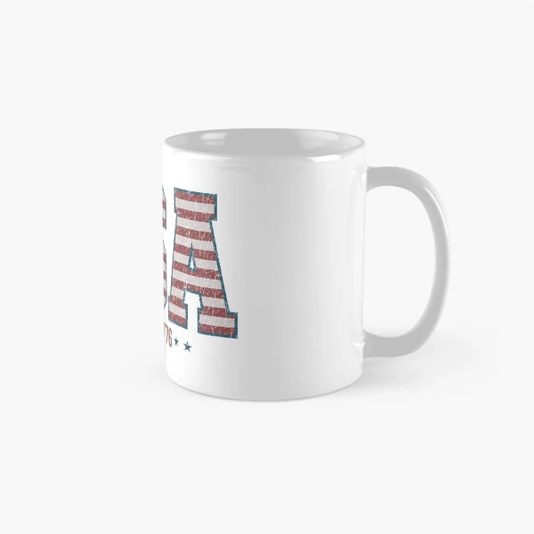 Retro USA 1776 | America 4th of July Collection | Vintage Patriotic Apparel & Accessories — Classic Mug by BiMood