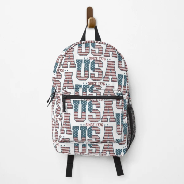 Retro USA 1776 | America 4th of July Collection | Vintage Patriotic Apparel & Accessories — Backpack by BiMood