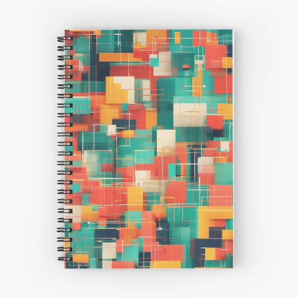 Modern Geometric Patterns - Stylish Designs for Apparel and Accessories — Spiral Notebook by BiMood