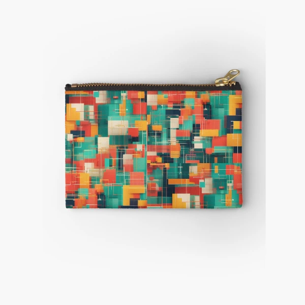 Modern Geometric Patterns - Stylish Designs for Apparel and Accessories — Zipper Pouch by BiMood