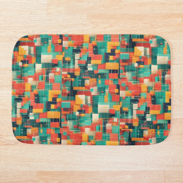 Modern Geometric Patterns - Stylish Designs for Apparel and Accessories — Bath Mat by BiMood