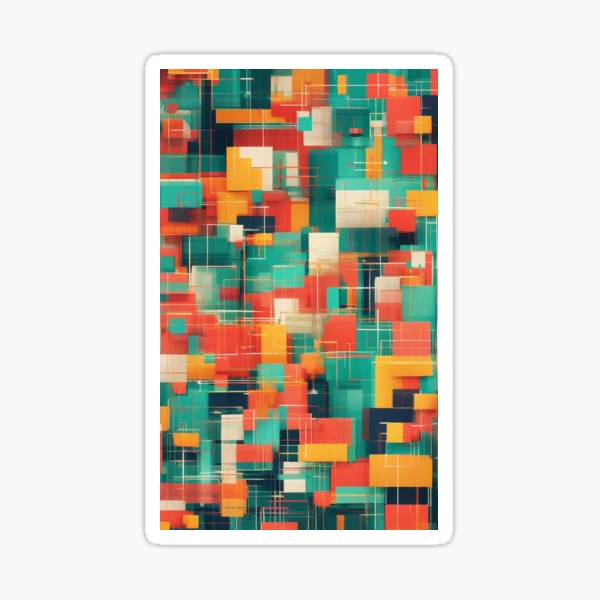 Modern Geometric Patterns - Stylish Designs for Apparel and Accessories — Sticker by BiMood