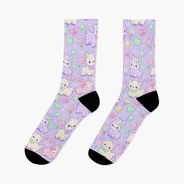 Item preview, Kawaii Gummy Alpacas with Candy Swirls and Hearts designed and sold by Soft Berry Studio.