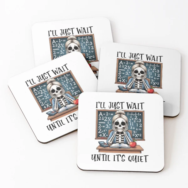 Funny Teacher Design – Back to School Collection — Coasters (Set of 4) by BiMood