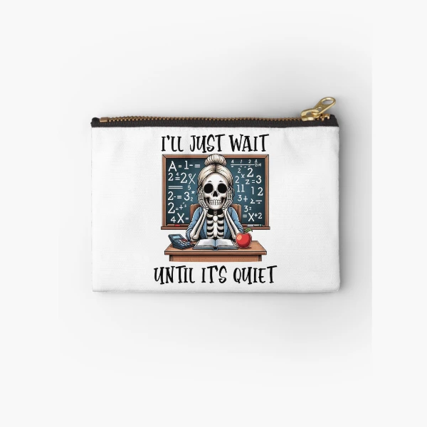 Funny Teacher Design – Back to School Collection — Zipper Pouch by BiMood