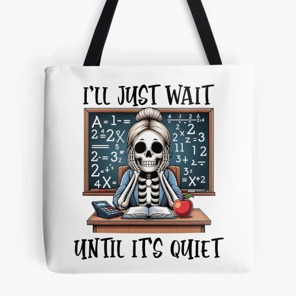 Funny Teacher Design – Back to School Collection — All Over Print Tote Bag by BiMood