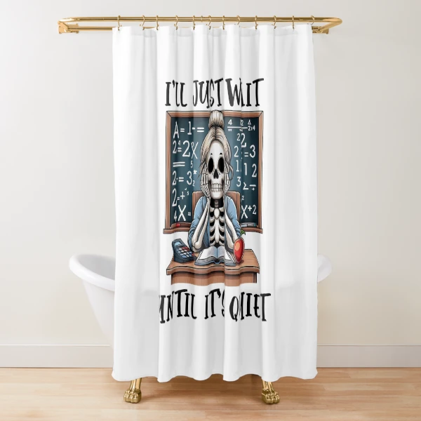 Funny Teacher Design – Back to School Collection — Shower Curtain by BiMood