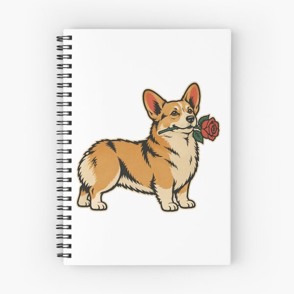 Item preview, Corgi With Rose Traditional Tattoo designed and sold by The Mellonaire.