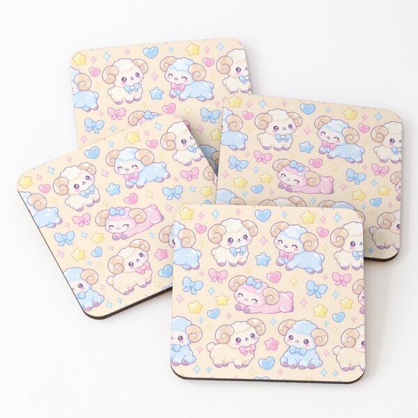 Item preview, Kawaii Gummy Rams with Jelly Stars and Candy Hearts designed and sold by Soft Berry Studio.